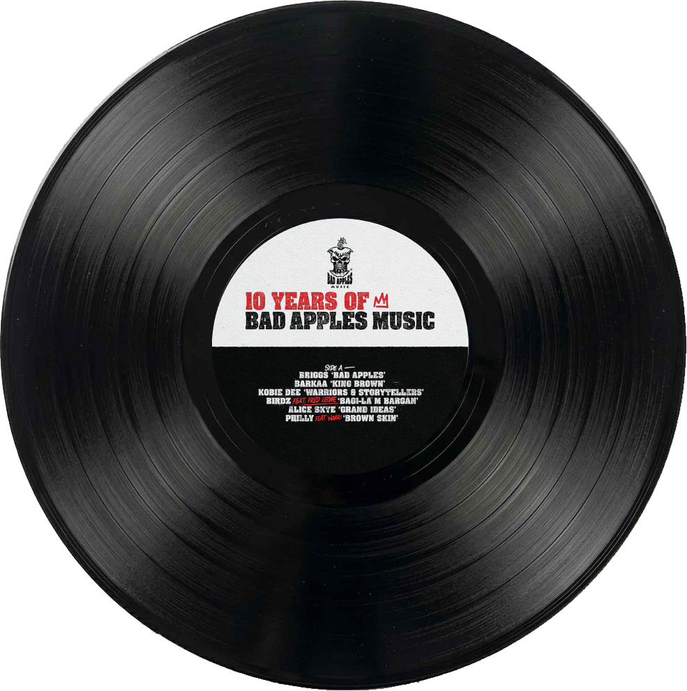 BAD APPLES - 10 YEARS OF BAD APPLES MUSIC - NEW LOGO - VINYL LP