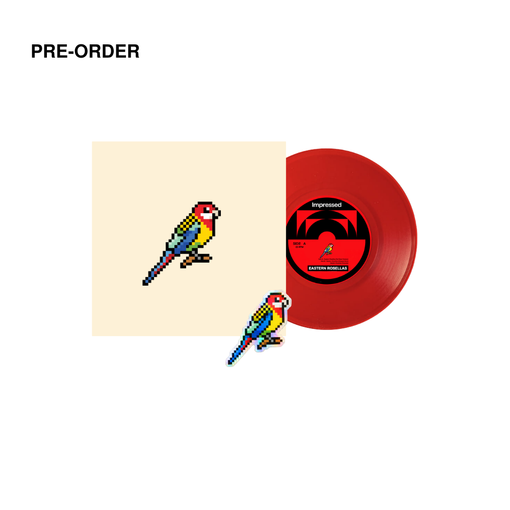 Miles Phillips - Eastern Rosellas - WORLD EXCLUSIVE RED 7" Vinyl + HOLOGRAPHIC STICKER
