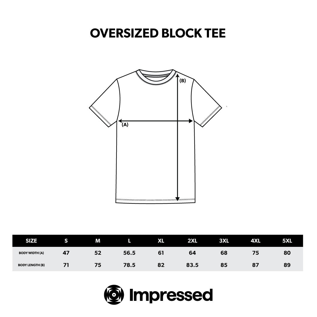 Limited Edition Impressed OVERSIZE TEE - IMPM010 'DATA CAN'T DANCE'