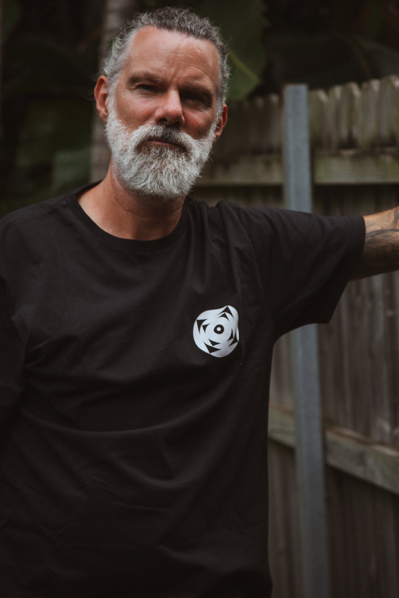 Impressed tee in black