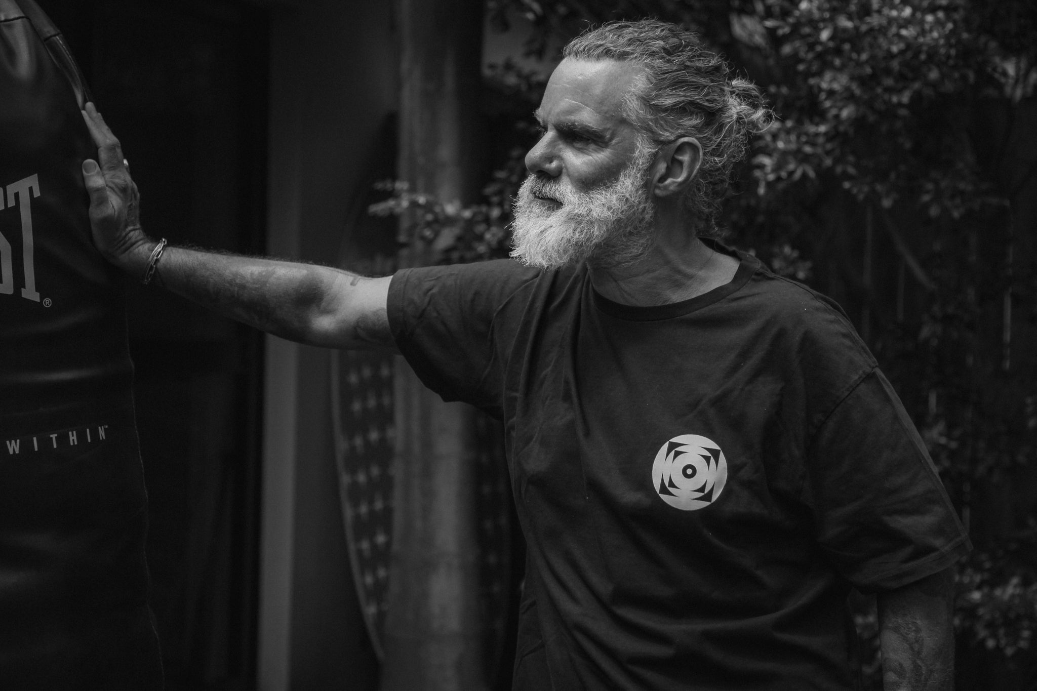 Impressed tee in black