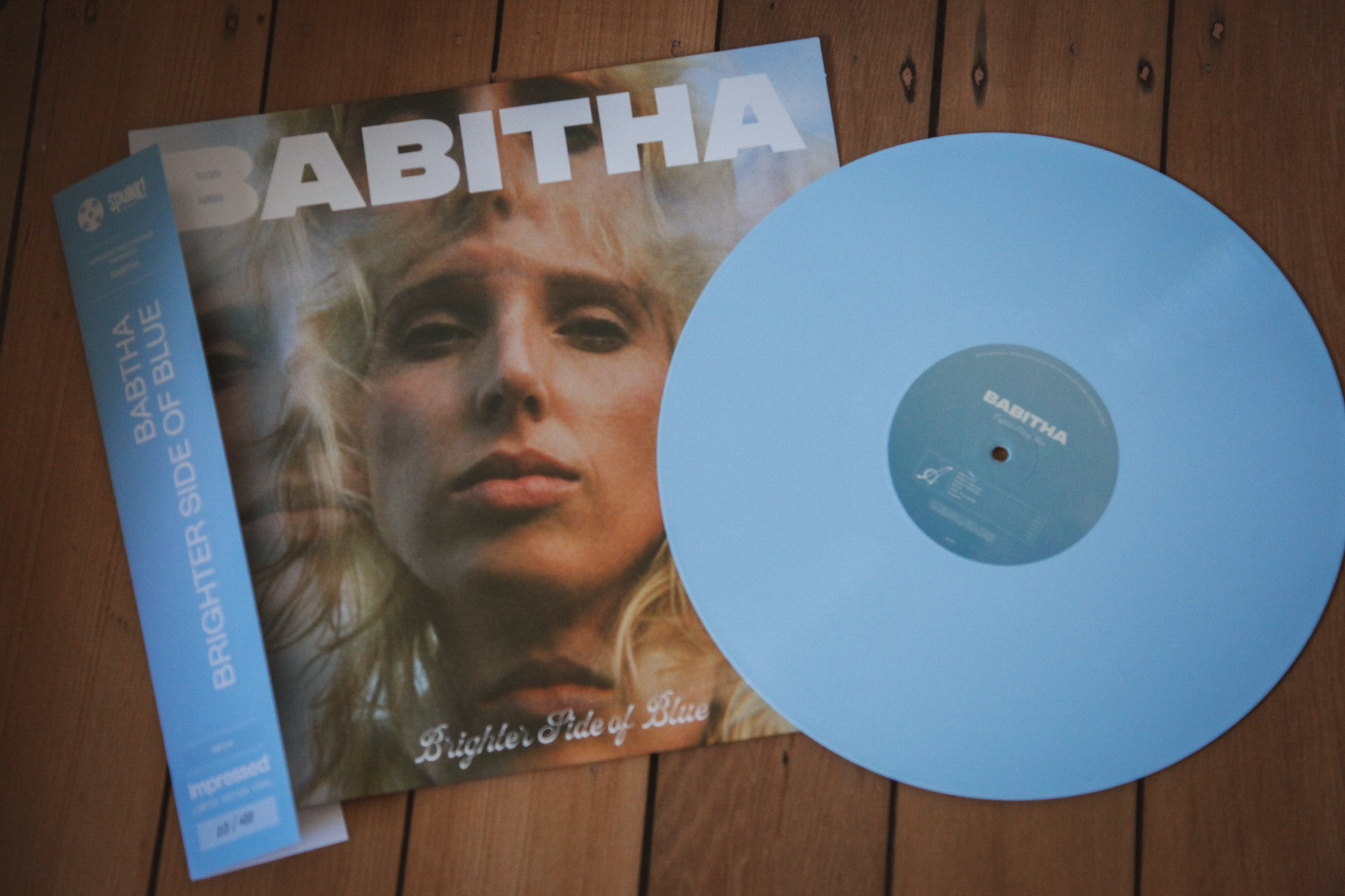 Babitha Brighter Side of Blue album on powder blue vinyl