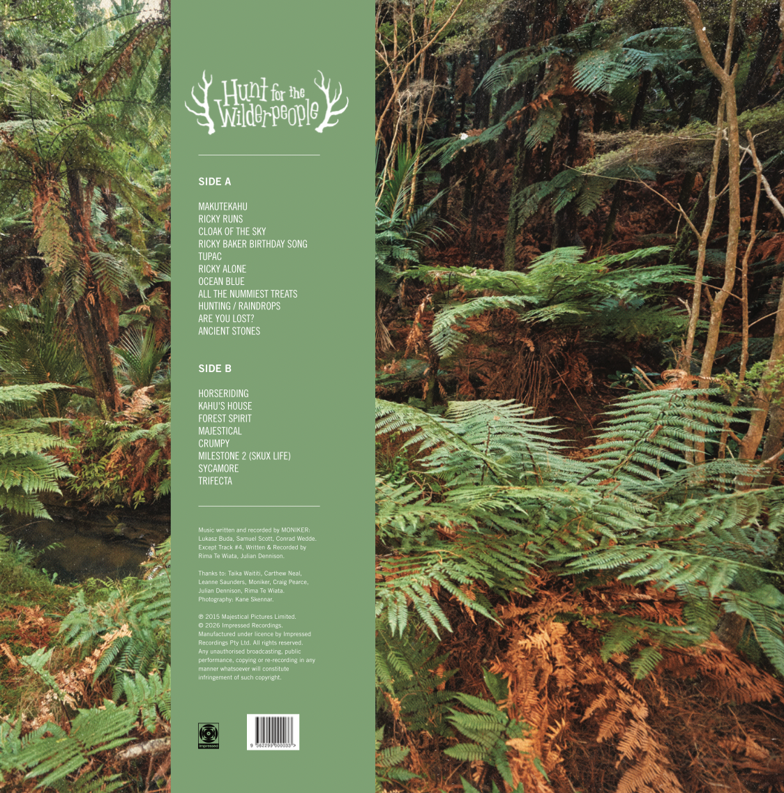 HUNT FOR THE WILDERPEOPLE - OFFICIAL SOUNDTRACK FROM THE MOTION PICTURE - VINYL LP