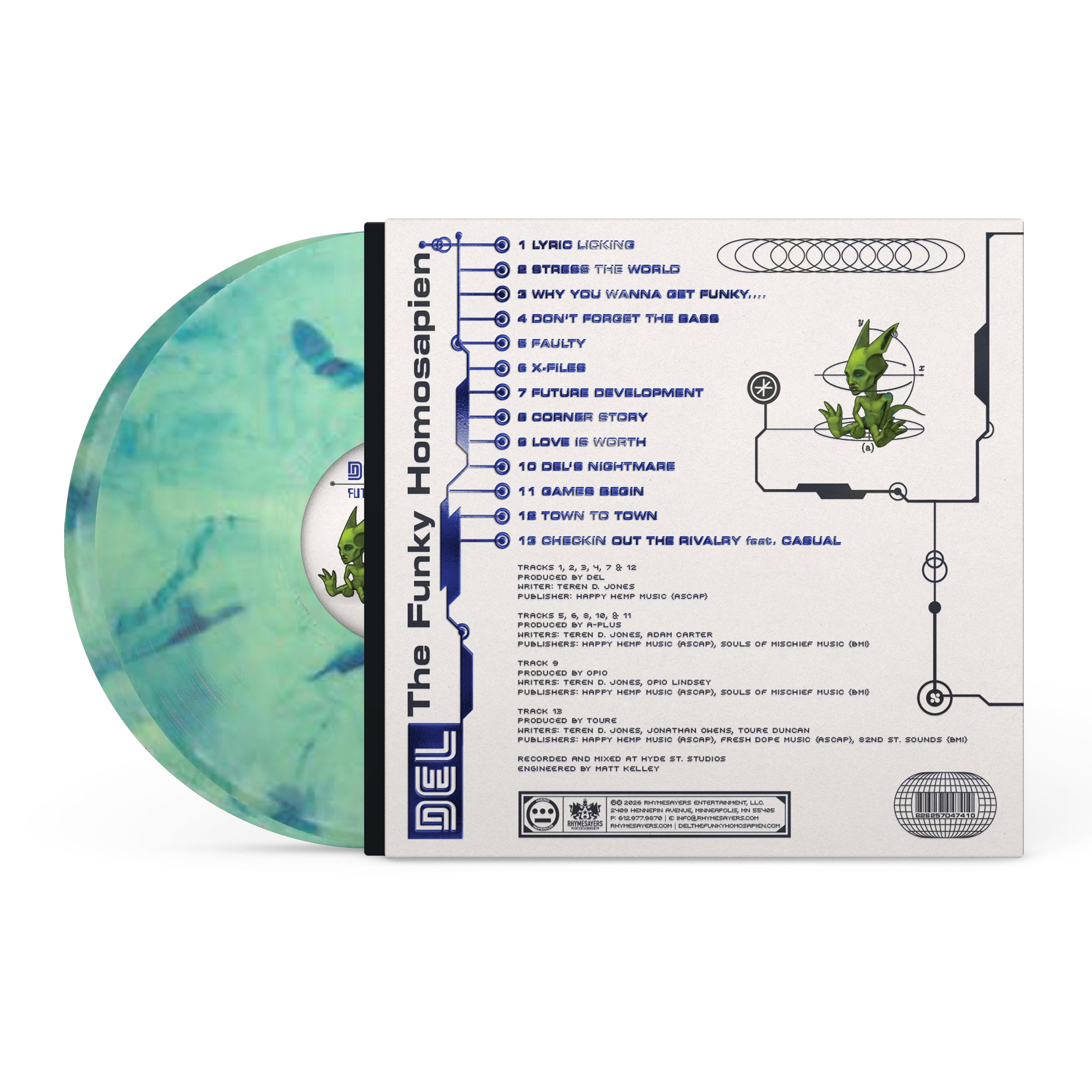 Del The Funky Homosapien - Future Development - Exclusive Green/Blue Marble Vinyl DOUBLE LP