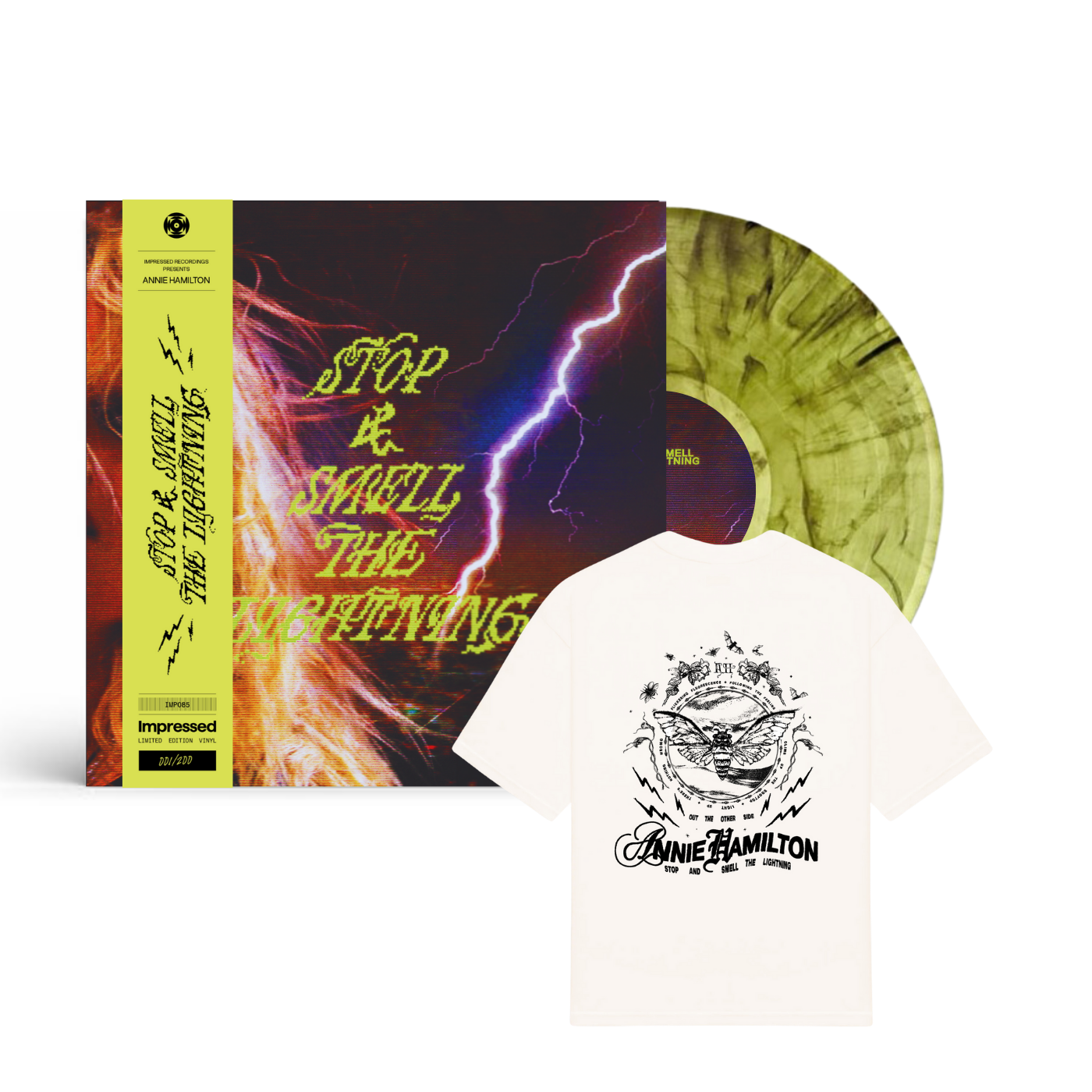 Annie Hamilton - Stop and Smell The Lightning - Vinyl LP and Exclusive Tee Bundle