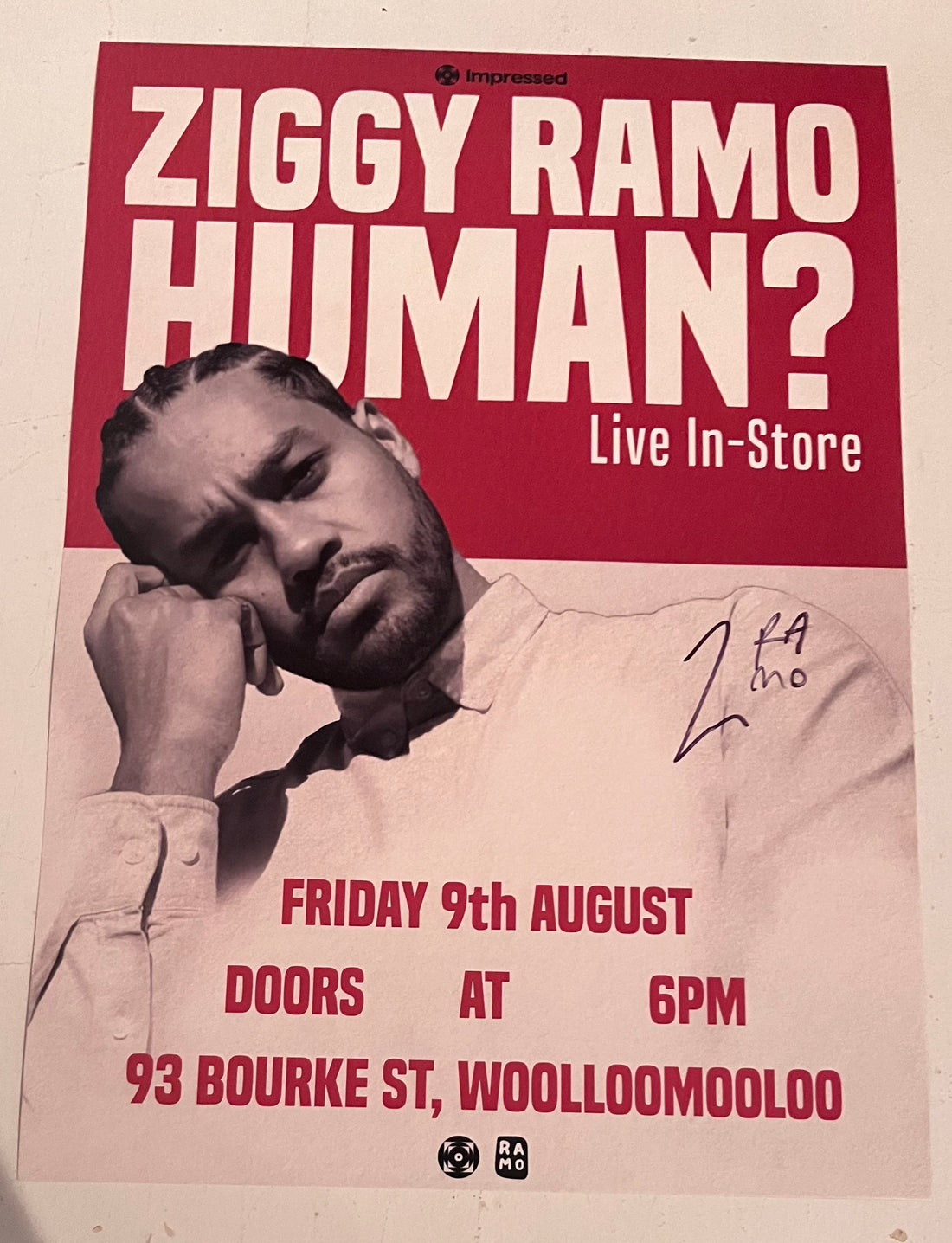 Ziggy Ramo - Human? - Signed Poster &amp; Digital Download Bundle