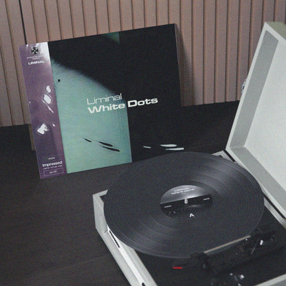 Liminal, Liminal vinyl, White Dots, White Dots vinyl, White Dots LP Vinyl, vinyl on turntable, vinyl lifestyle shot