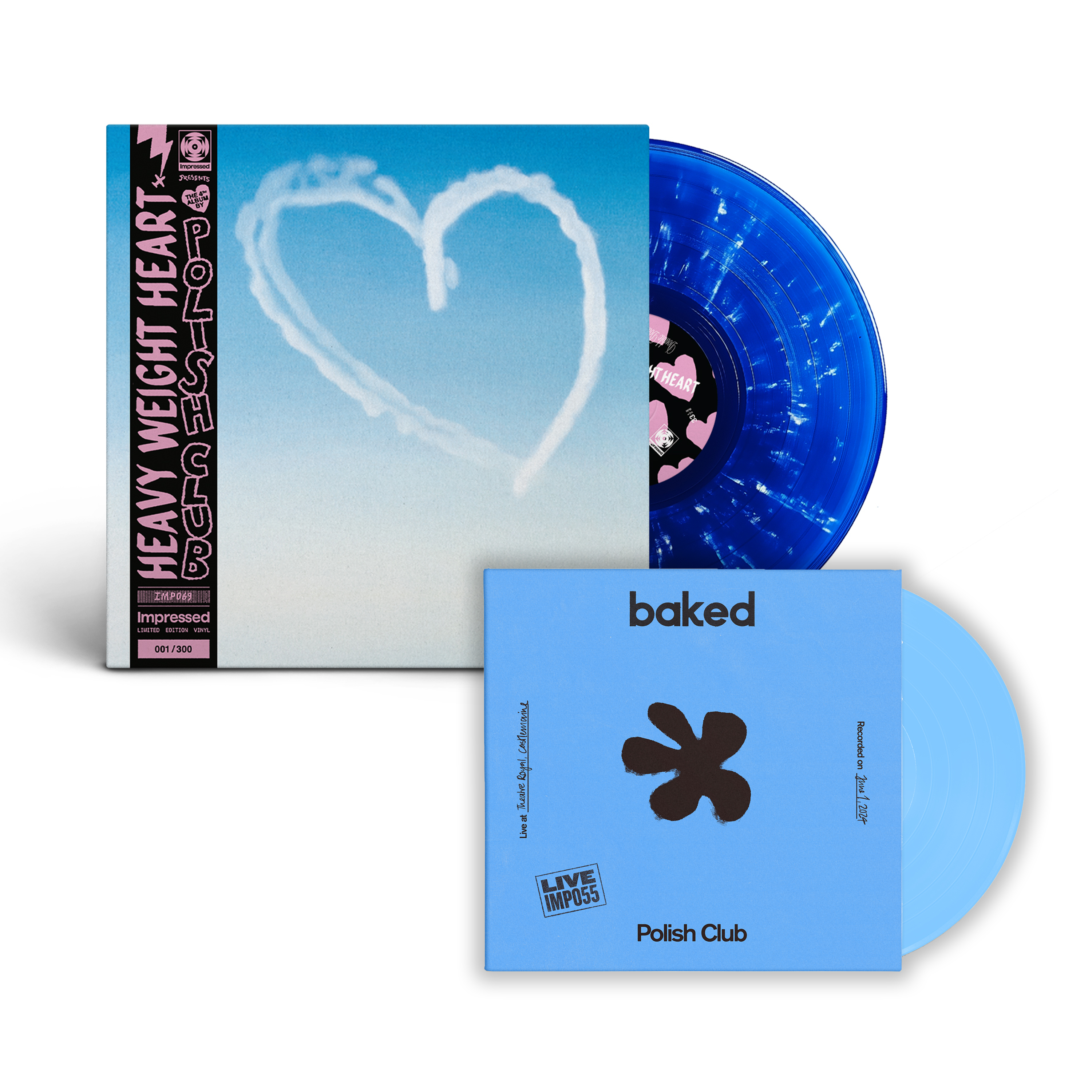 Polish Club - Heavy Weight Heart - Album LP &amp; 7&quot; Vinyl Bundle