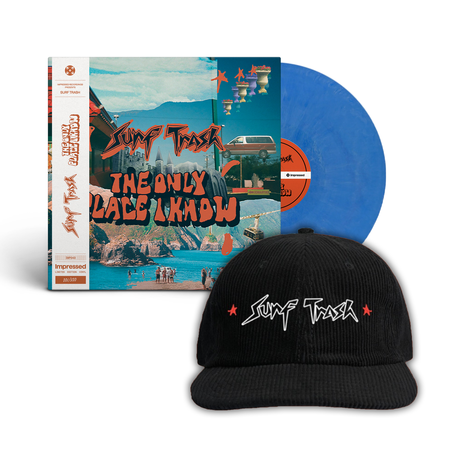 Surf Trash - The Only Place I Know - Vinyl LP &amp; Cap Bundle