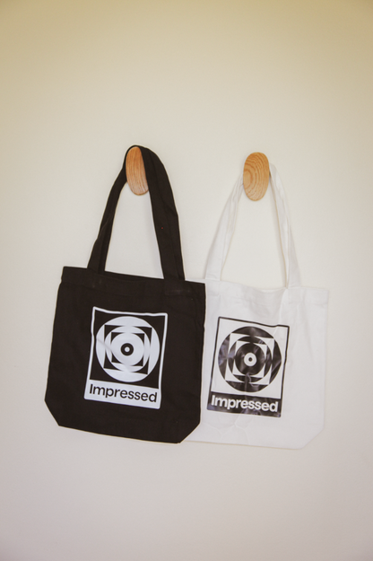 Impressed Tote Bag White and Black