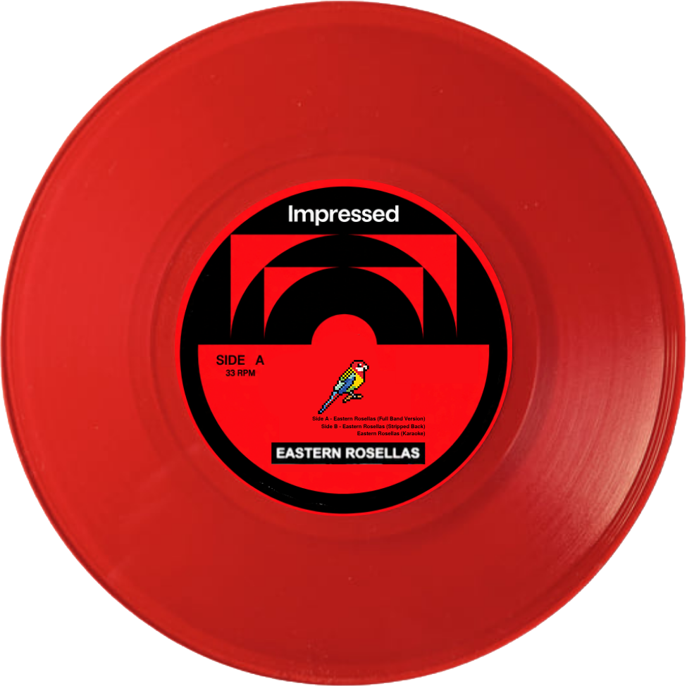 Miles Phillips - Eastern Rosellas - WORLD EXCLUSIVE RED 7" Vinyl + HOLOGRAPHIC STICKER